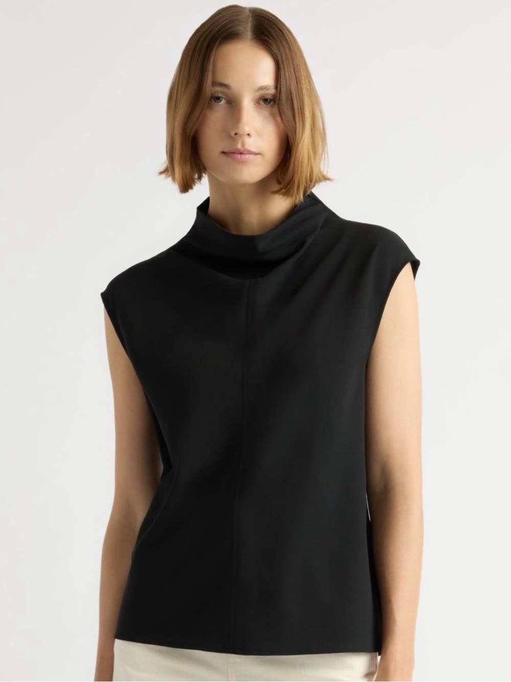 Modern Citizen Black Sleeveless Cowl Neck Sweater